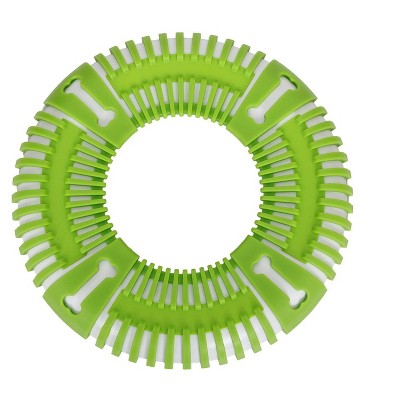 Pet Life Denta-Bark Sporty Durable Flexible Toss and Fetch Frisbee Pet Dog Toy