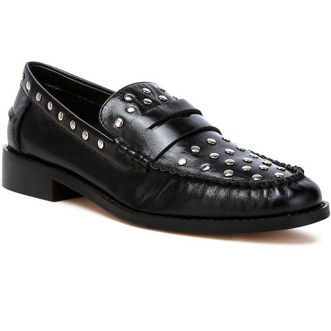 Женские туфли Rag & Co Womens Oglavia Studs Embellished Leather Loafers 7