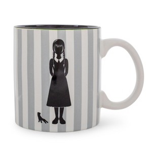 Silver Buffalo Addams Family Wednesday "On Wednesdays We Wear Black" Ceramic Mug | 20 Ounces - 1 of 4
