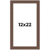 PosterPalooza | 12x22 Wide Barnwood Picture Frame, UV Acrylic, 6 Finishes - Grey, Brown, White, and Black - 2 of 4