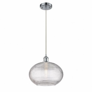 Ithaca - 1 Light Cord Hung Mini Pendant In Industrial Style-10.75 Inches Tall and 12 Inches Wide - 1 of 1