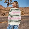 Women's Ivory Snowflake Round Neck Long Sleeve Sweater - Cupshe - 4 of 4