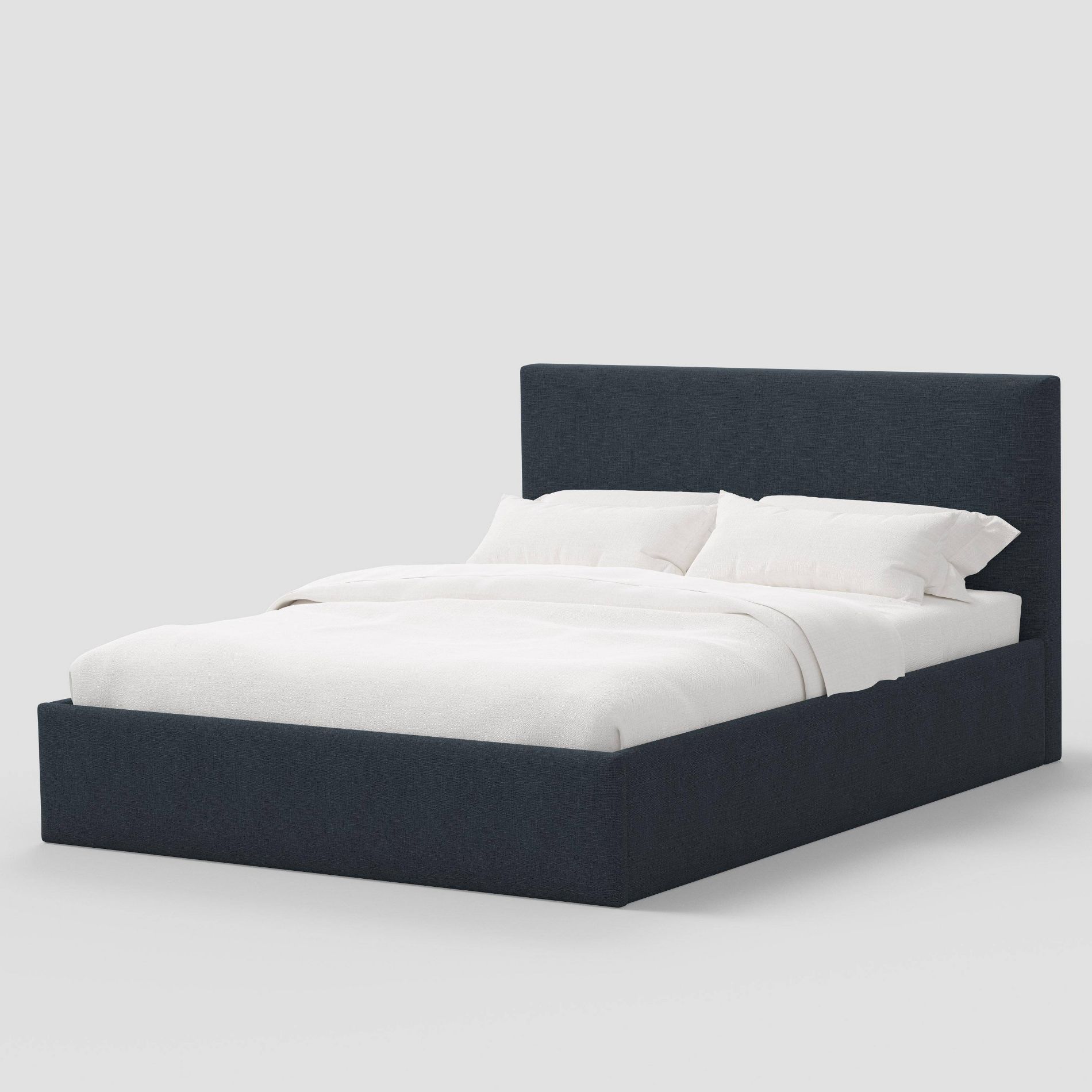 California King Square Low Platform Bed in Linen Navy - Threshold™
