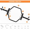 2" Hex Weight Lifting Trap Bar for Strength Training,Shrug Bars for Squats, Deadlifts, Shoulder Presses Weight Capacity 400 LBS - 3 of 4