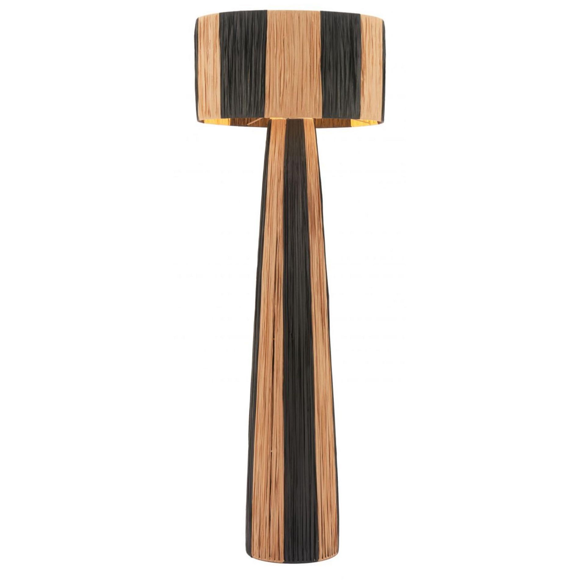 Zuo Modern Gala Floor Lamp Black & Natural 56.3"H – Powder-Coated Steel & Paper