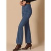 INSPIRE CHIC Women's Casual High Waist Wide Legs Bell Bottom Flared Long Pants - 2 of 4