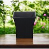 HomeRoots 7" Black Recycled Plastic Indoor Outdoor Square Nursery Pot - 2 of 3
