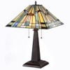 Chloe Lighting CH33293MS16-TL2 Tiffany-style 2 Light Mission Table Lamp 16" Shade - 4 of 4
