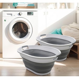SAMMART 32L (8.4 Gallon) Collapsible Plastic Laundry Basket - 1 of 4