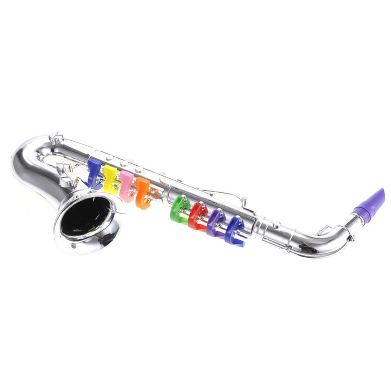 Link Ready! Set! Play! Saxophone with 8 Colored Keys Musical Instrument Early Education Toy for Kids, 5 of 9