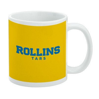 Rollins College Secondary Logo Ceramic Coffee Mug Novelty Gift Mugs for Coffee Tea and Hot Drinks 11oz White