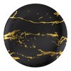 Smarty Had A Party 7.5" Black w/ Gold Marble Stroke Plastic Salad Plates - 120 pcs - 2 of 4