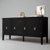 Geometric Pattern 4-Door Sideboard with Adjustable Shelves and Vintage Metal Handles, MDF Storage Cabinet for Dining Room, Kitchen, Living Room - 4 of 4