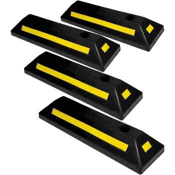PYLE Vehicle Wheel Stops - Car and Truck Parking Curb Tire Stops, Heavy  Duty Rubber Parking Tire Blocks (Pair) PCRSTP22 - The Home Depot