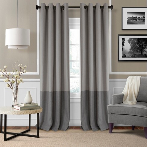 Braiden Color Block Blackout Window Curtain Panel - Elrene Home