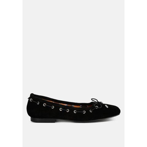 Обувь Rag & Co Womens Sparrow Micro Suede Bow Ballerinas 10