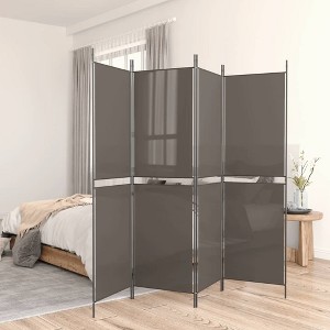 vidaXL 4-Panel Room Divider Anthracite 78.7"x86.6" Fabric - 1 of 4
