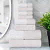 100% Cotton Medium Weight Two-Toned Jacquard and Solid Assorted Towel Set by Blue Nile Mills - 2 of 4