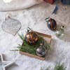 Whisen D3.9X4.3"H Christmas Ball Ornaments, Glass Decorative Hanging Ball Christmas Tree Ornaments, Set of 6 - 4 of 4