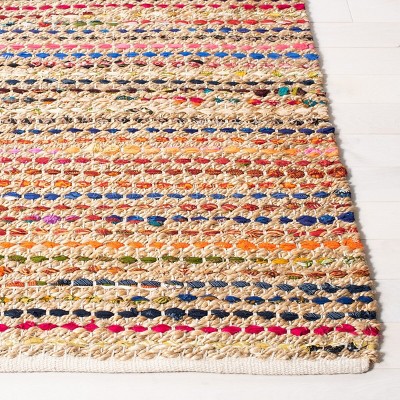 Handmade Multicolor Wool and Cotton Rectangular Rug, 3' x 5'