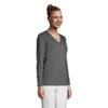 Lands' End Women's Relaxed Supima Cotton Long Sleeve V-Neck T-Shirt - 4 of 4