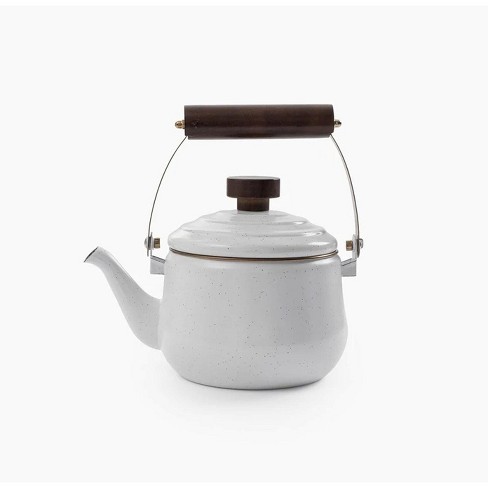 Cast Iron Steamer Kettle With Porcelain Enamel Finish - Black