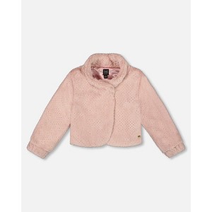 Deux par Deux Girl Fake Fur Short Jacket Pink - 1 of 4