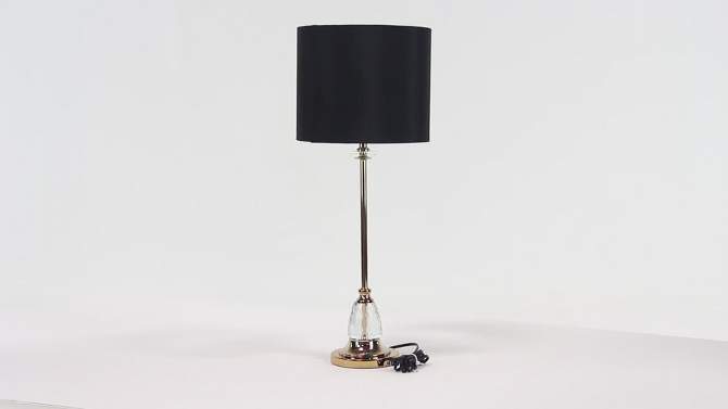 Metal Buffet Lamp with Drum Shade Black - Olivia &#38; May, 2 of 21, play video