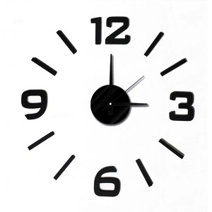 Modern Home Self Adhesive DIY 3D Wall Clock - Executive - 1 of 2