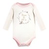 Hudson Baby Infant Girl Cotton Long-Sleeve Bodysuits, Enchanted Forest Dream - image 3 of 4