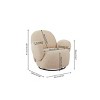 Modern Swivel Accent Chair,Upholstered Lounge Chair with 360° Rotation and Cloud-Like Comfort for Living Room-Baofuwish - 4 of 4