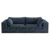 Dewdrop Blue&White Cloud Sofa, Corduroy Fabric Deep Seat Couch with Removable Cushion, No Assembly Needed - 3 of 4