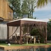 Resenkos Backyard Garden Canopy, Camping Canopy Screen Tent,10' x 10' Pop Up Canopy Tent with Netting, Instant Sun Shelter with Wheeled Carry Bag and - 3 of 4