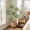 Artificial Plants Indoor,7ft Tall Faux Floor Plant in Pot, Nandina Artificial Tree with White Planter for Home Decor Office Living Room - 3 of 4