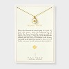 Tiny Tags 14K Gold Ion Plated with Mother of Pearl Inlay Lock Pendant Necklace - Gold - 3 of 4