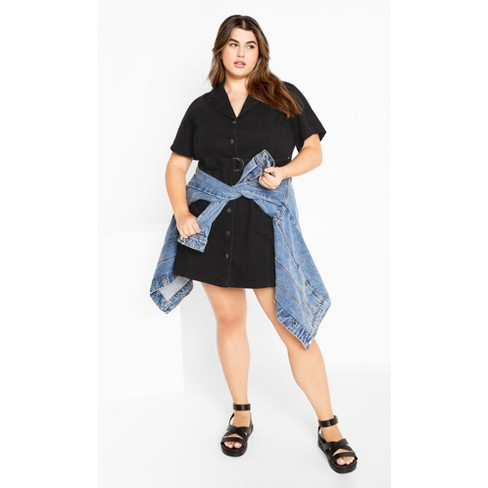 Women's Plus Size Melina Dress - black | CITY CHIC - image 1 of 4