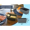 Nat & Jules Matte Grey 6.5 x 4 Ceramic and Bamboo Butter Dish With Knife Lid - 2 of 4