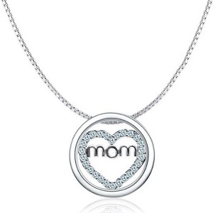 Hollywood Sensation Mom Necklace Heart Circle Of Love - 1 of 4