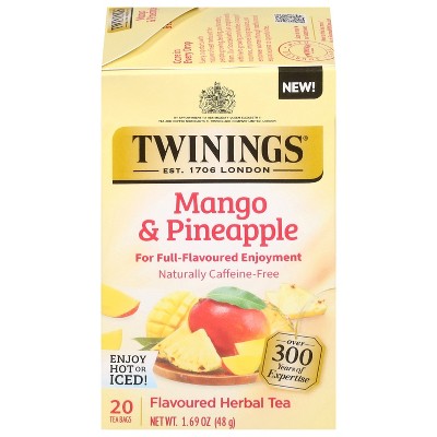 Twinings Herbal Tea Mango & Pineapple - Case of 6 - 20 bags
