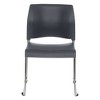 Hampden Furnishings 4pk Jody Collection Plastic Stack Chair Charcoal: Set of 4, No Assembly, Polypropylene, Steel Frame - 3 of 4