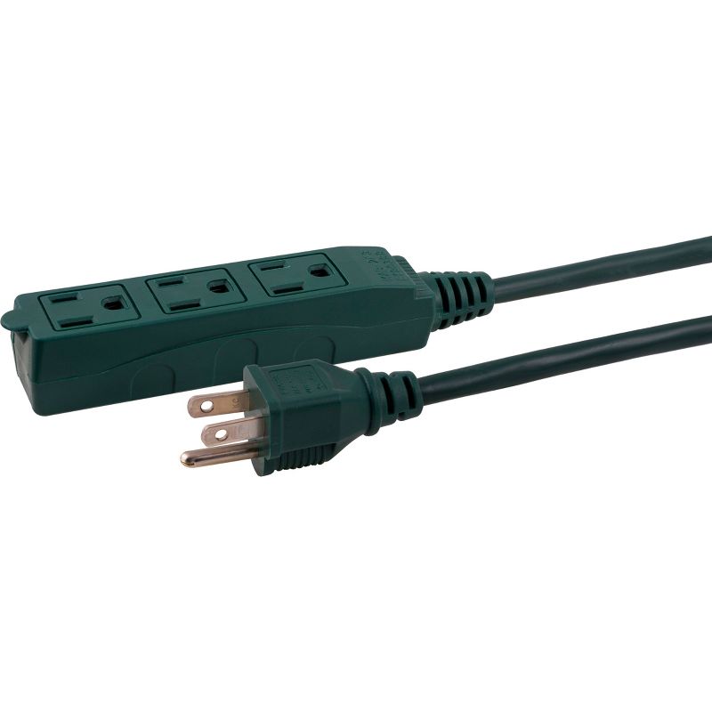 Philips 15&#39; 3-Outlet Grounded Extension Cord Outdoor Green, 4 of 11