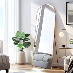PexFix 69"x24" Aluminum alloy side arched full length mirrorr-With Stand - 1 of 4