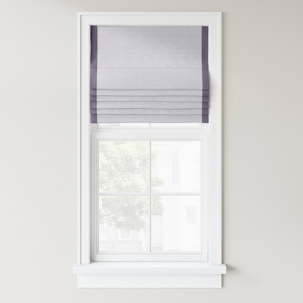 Photos - Blinds 1pc 35"x64" Light Filtering Cordless Linen Blend Roman Window Shade Gray 