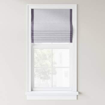 1pc Light Filtering Cordless Linen Blend Roman Window Shade Gray - Threshold™