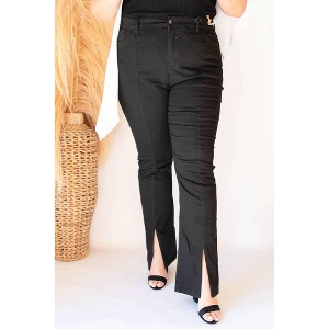 Women's Amelia Front Slit Jeans - Vibrant Miu - 1 of 4