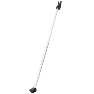 SecurityMan 2 In 1 Adjustable High-Grade Iron Door Security Bar - 47", White - 1 of 4