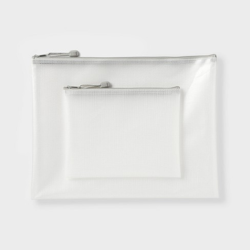 Legal & Accessory Size Zip Pouches Gray 2pk - up&up™ - image 1 of 3