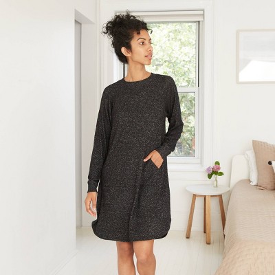 black long sleeve nightgown