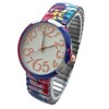 Olivia Pratt Big Dial Easy Reader Watch Floral Elastic Stretch Band Wristwatch Women Watch - 2 of 3