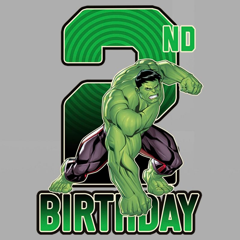 Toddler's Marvel 2nd Birthday Hulk T-Shirt, 2 of 4